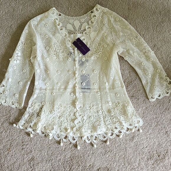 Ralph Lauren Purple Label Tops - Ralph Lauren Purple Label Lace Top XL